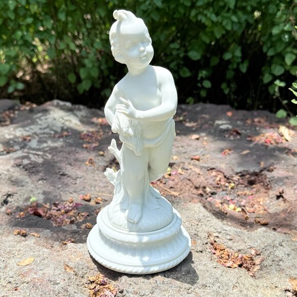 Vintage Andrea by Sadik Porcelain Bisque Putti Figurine - Picture 13 of 15